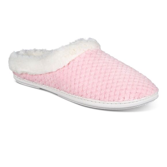 Charter club Women's Faux-Fur-Trim Hoodback Boxed Slippers - Picture 1 of 5